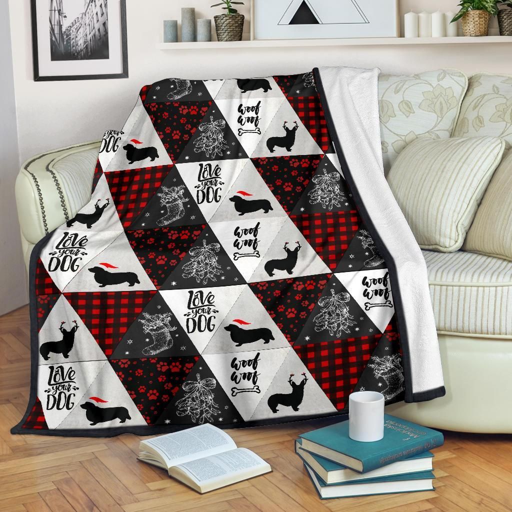 Corgi Sherpa Fleece Blanket