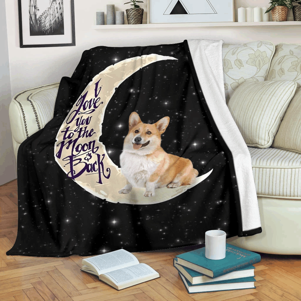 Corgi Sherpa Fleece Blanket