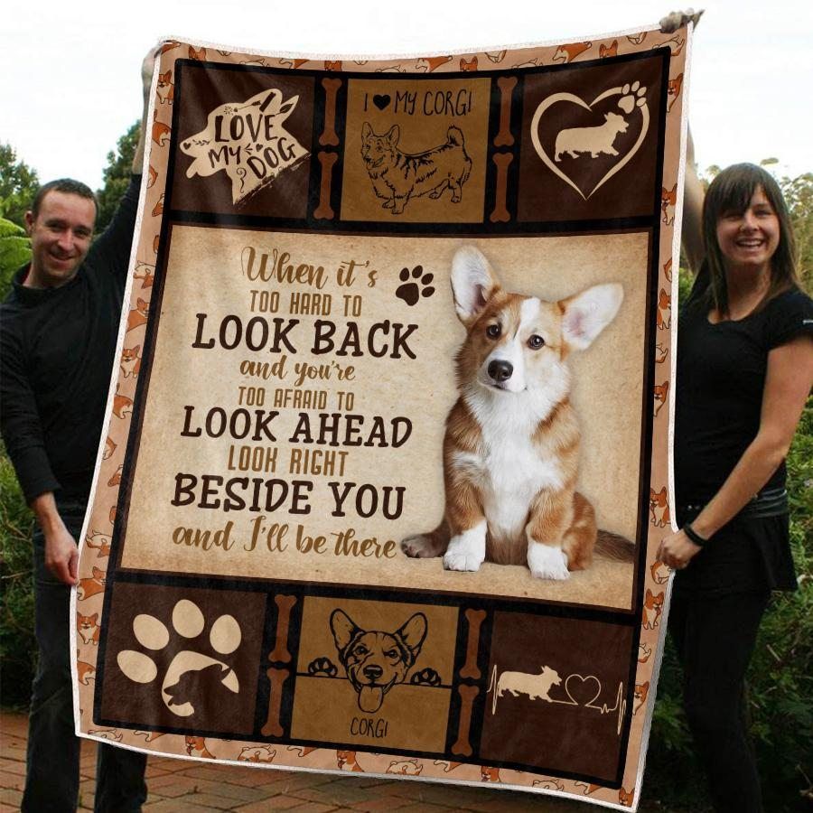 Corgi Sherpa Fleece Blanket