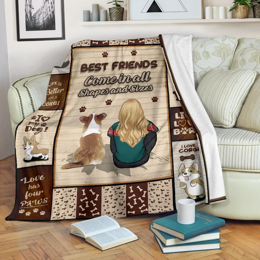 Corgi Sherpa Fleece Blanket