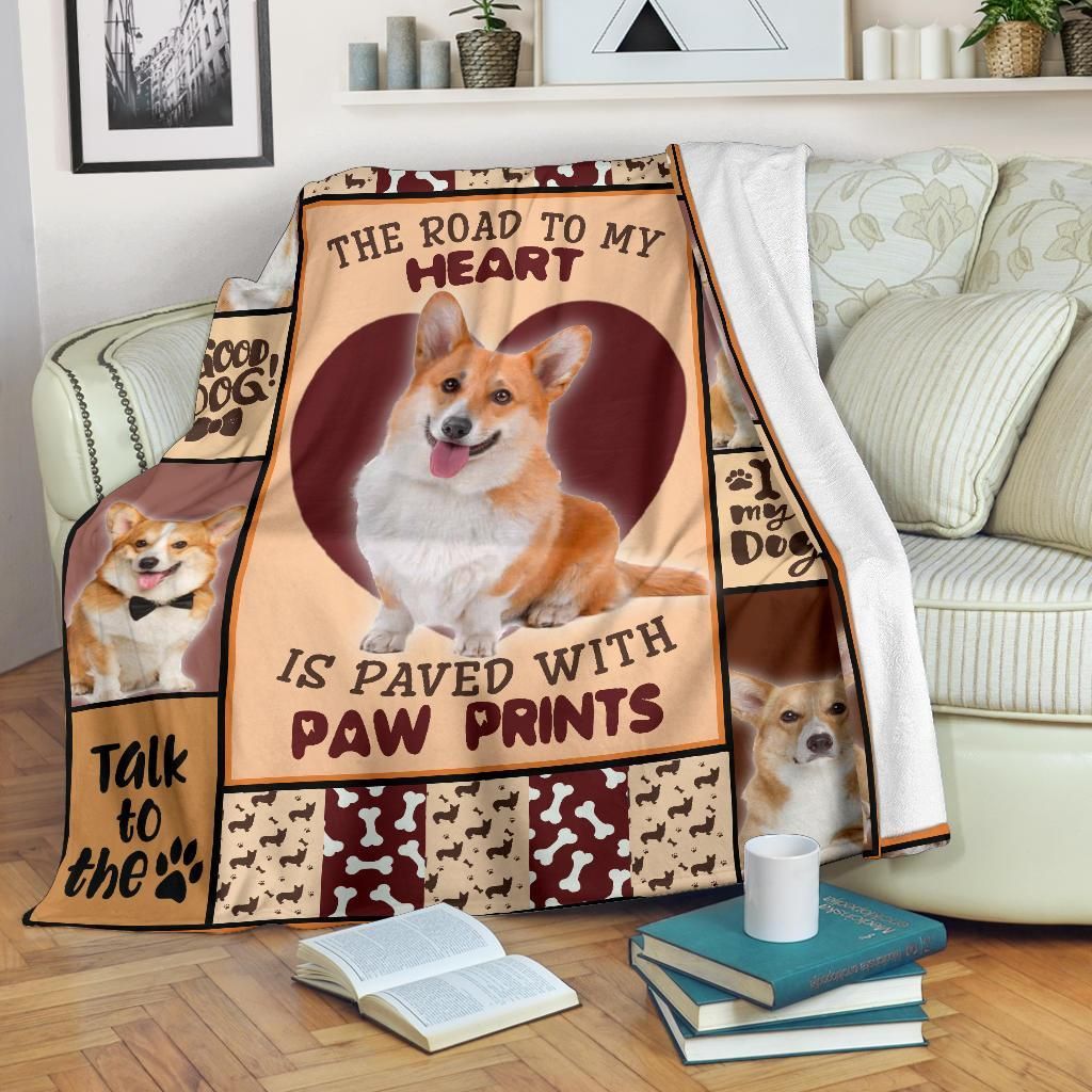 Corgi Sherpa Fleece Blanket