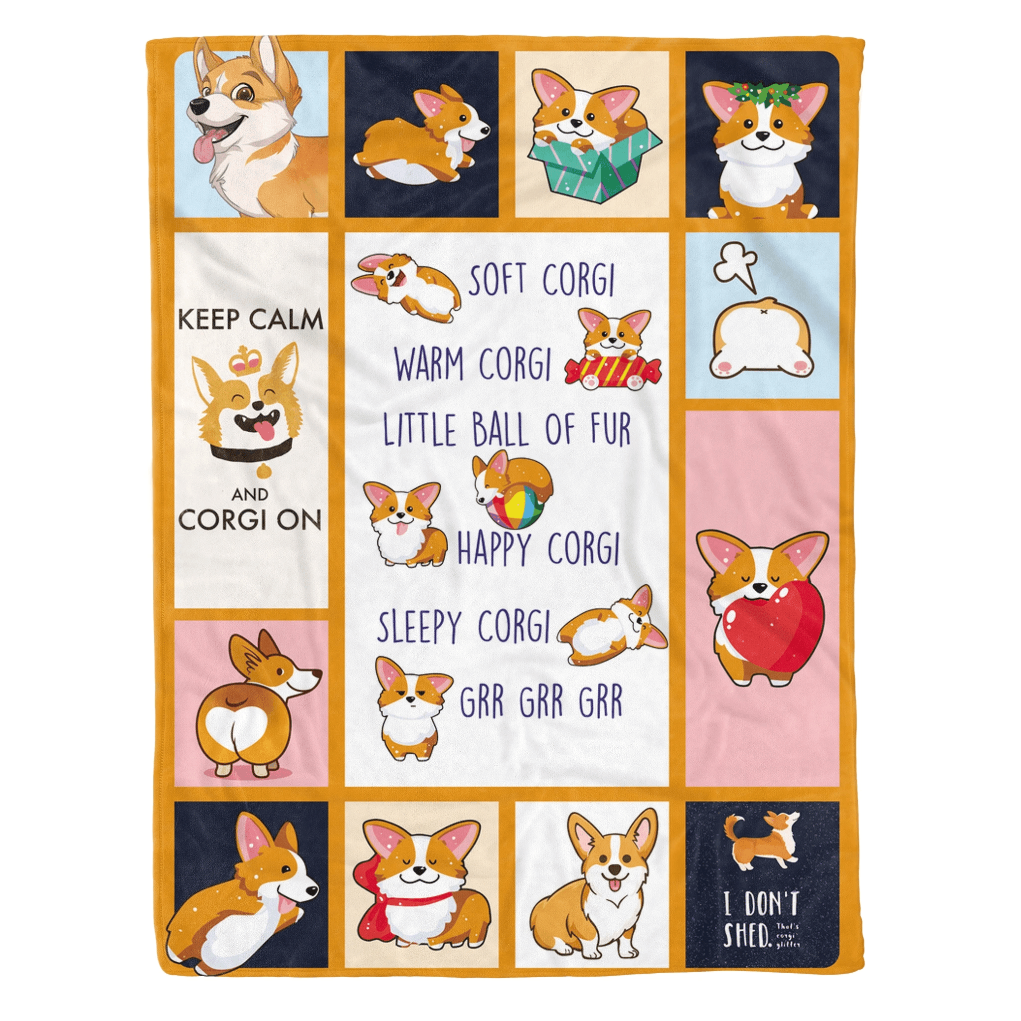 Corgi Sherpa Fleece Blanket