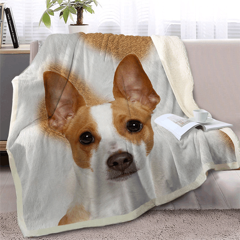 Corgi Sherpa Fleece Blanket