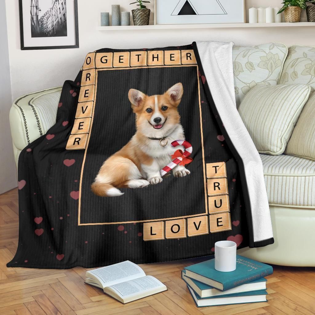Corgi Sherpa Fleece Blanket