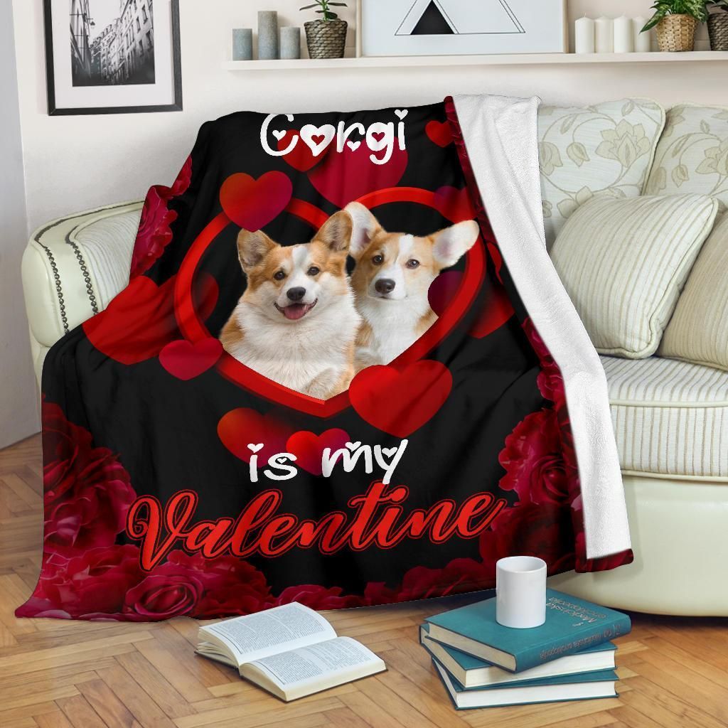 Corgi Sherpa Fleece Blanket