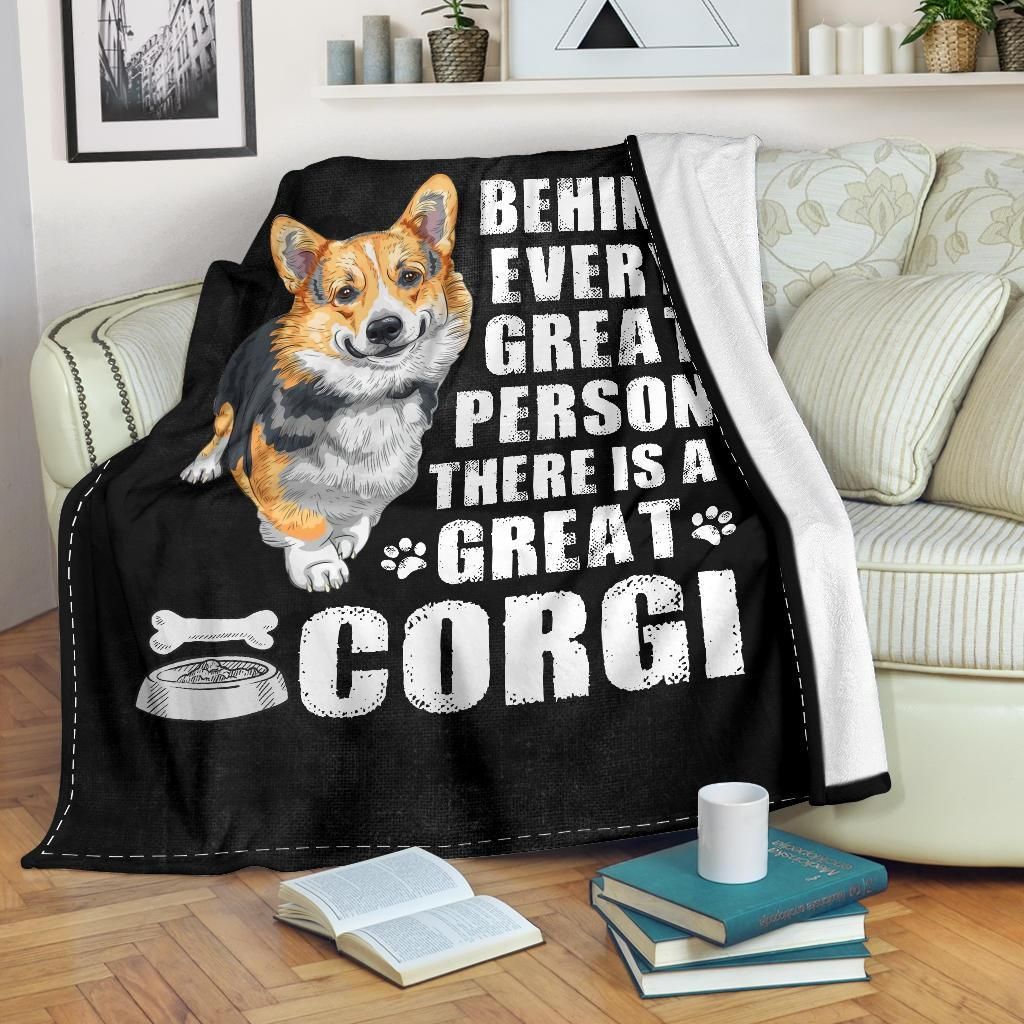 Corgi Sherpa Fleece Blanket