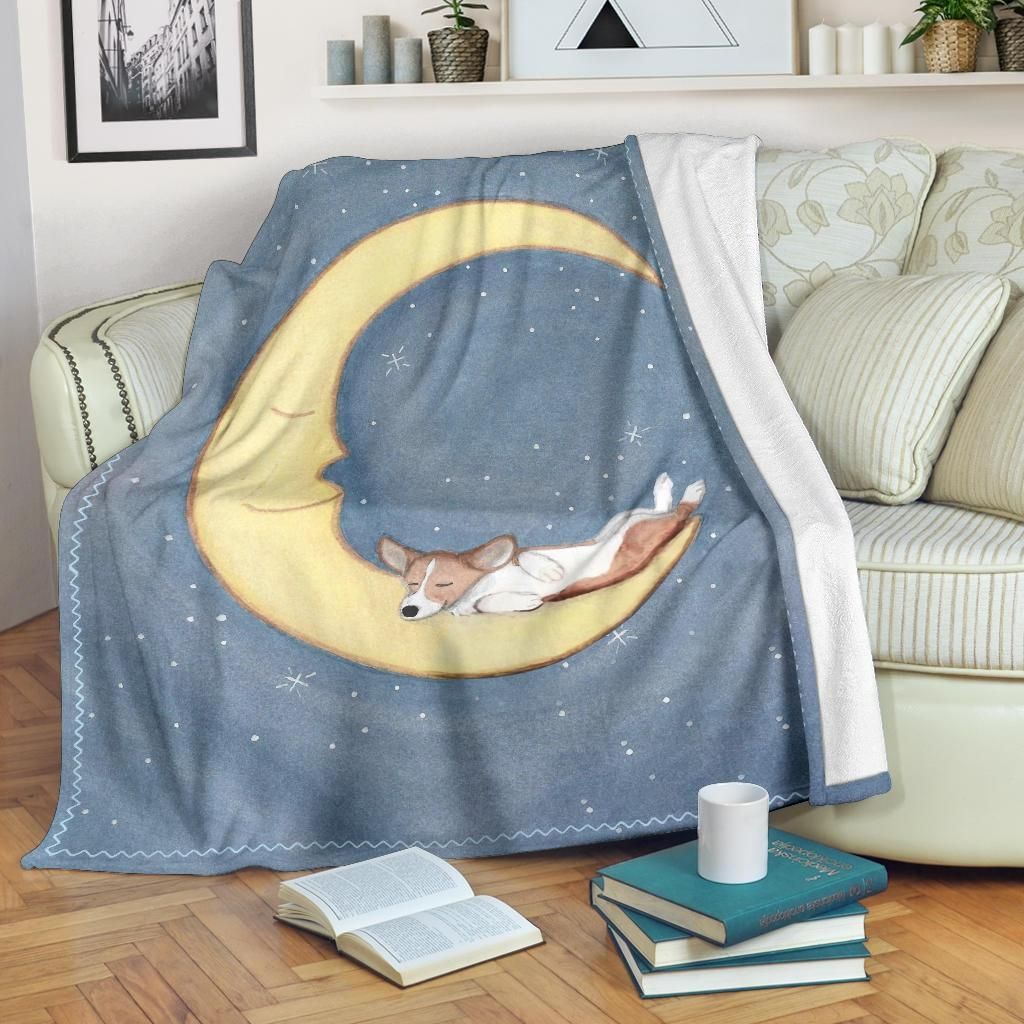 Corgi Sherpa Fleece Blanket