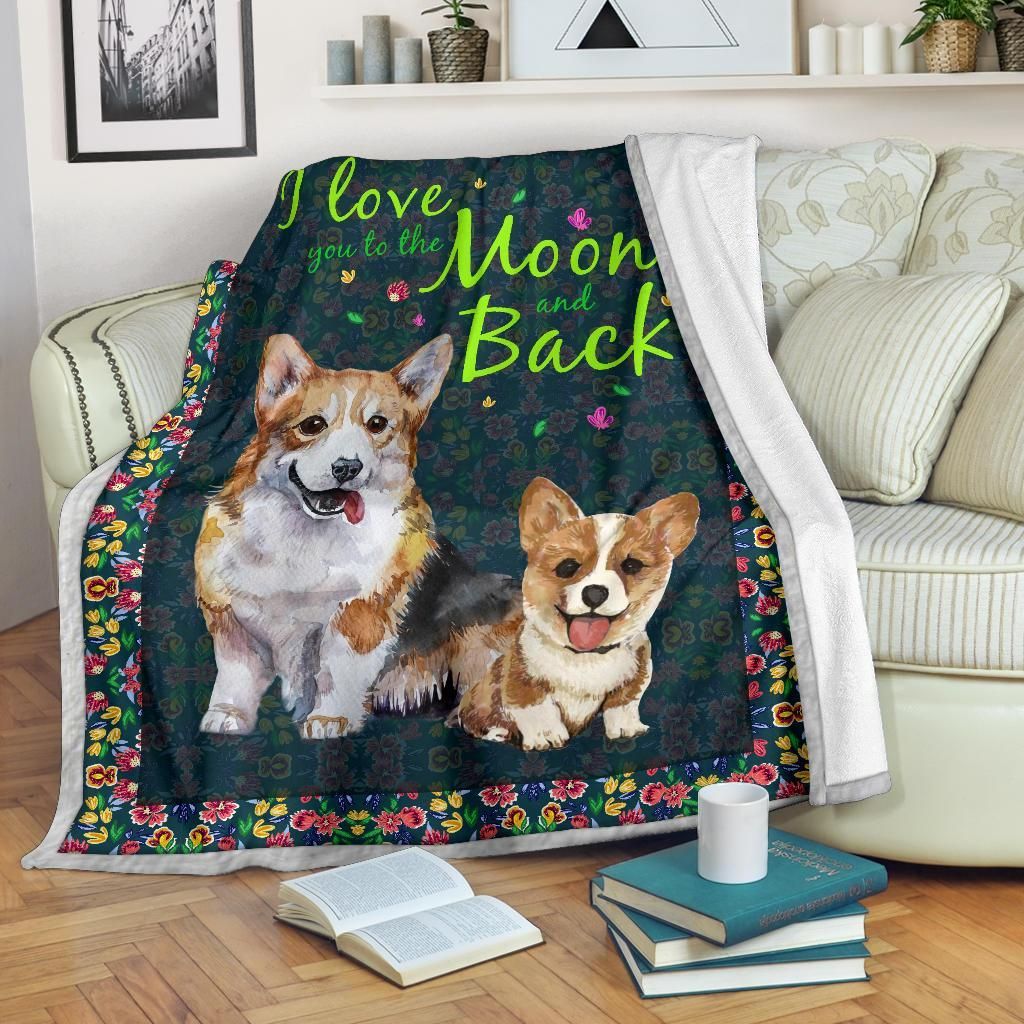 Corgi Sherpa Fleece Blanket