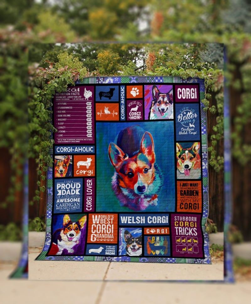 Corgi Corgi Aholic Quilt Blanket DHC3112490TD
