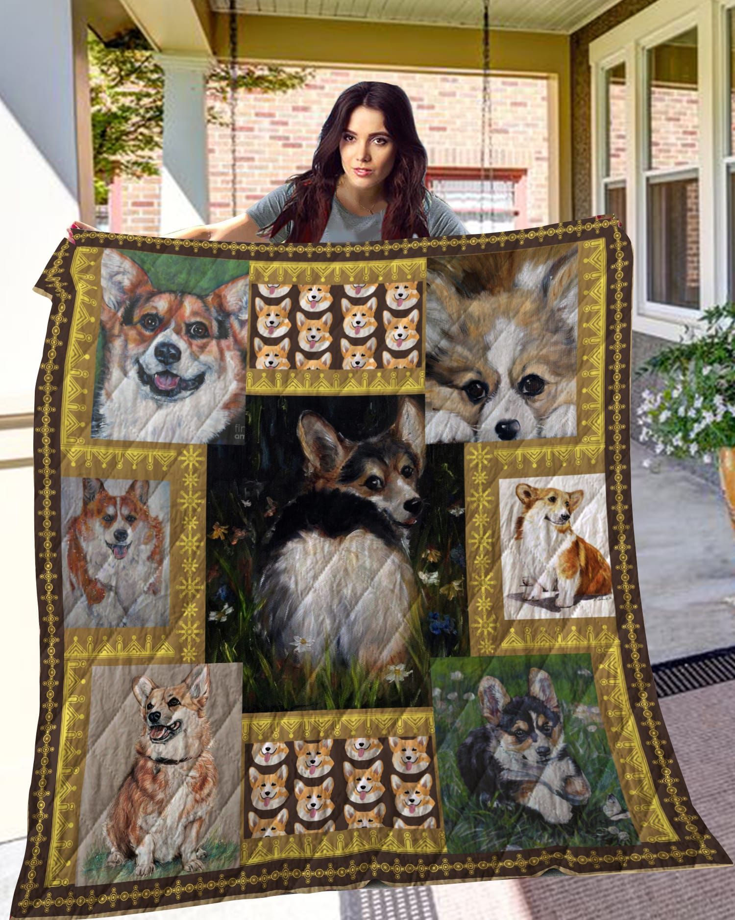 Corgi Corgi Corgi Corgi Quilt Blanket Dhc03011512Dd
