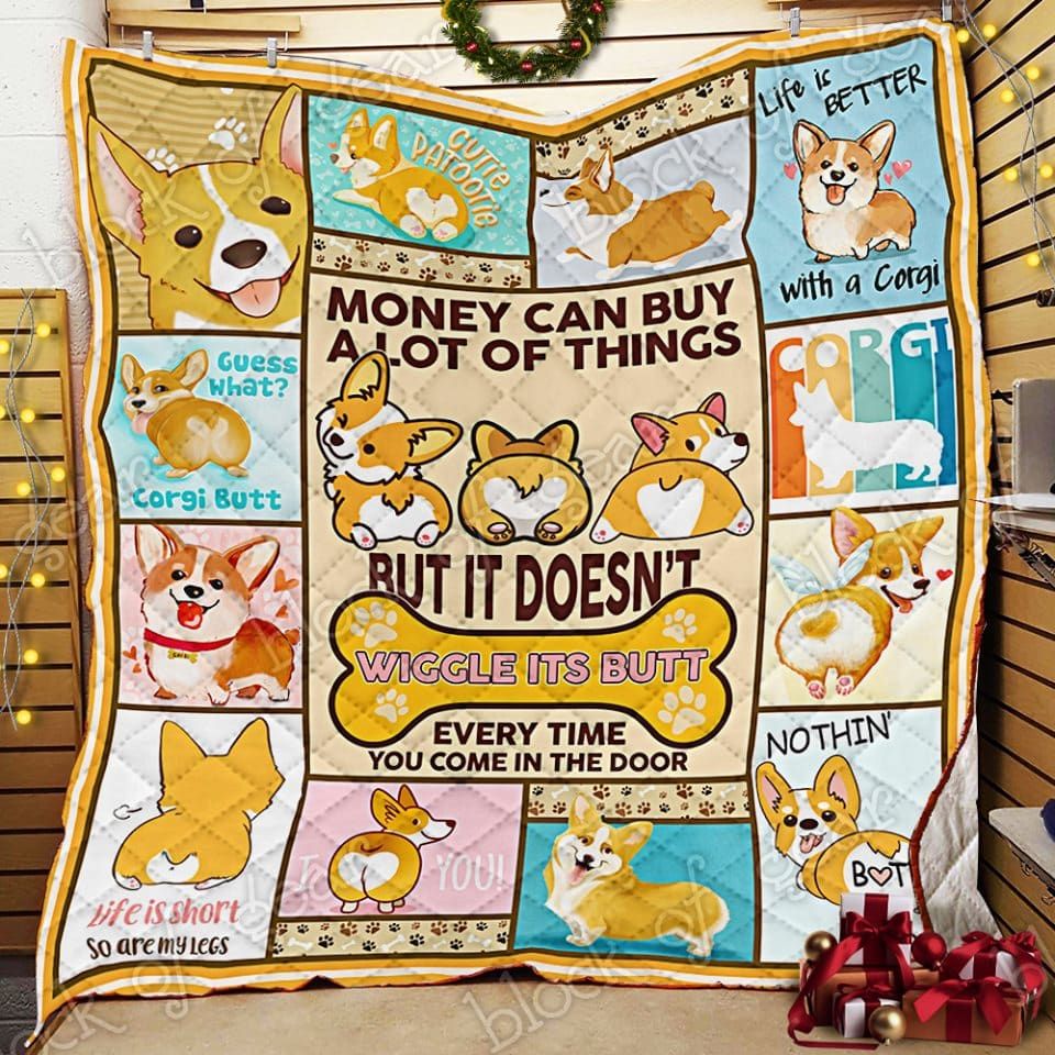 Corgi Corgi Make Me Happy Quilt Blanket DHC3112630TD