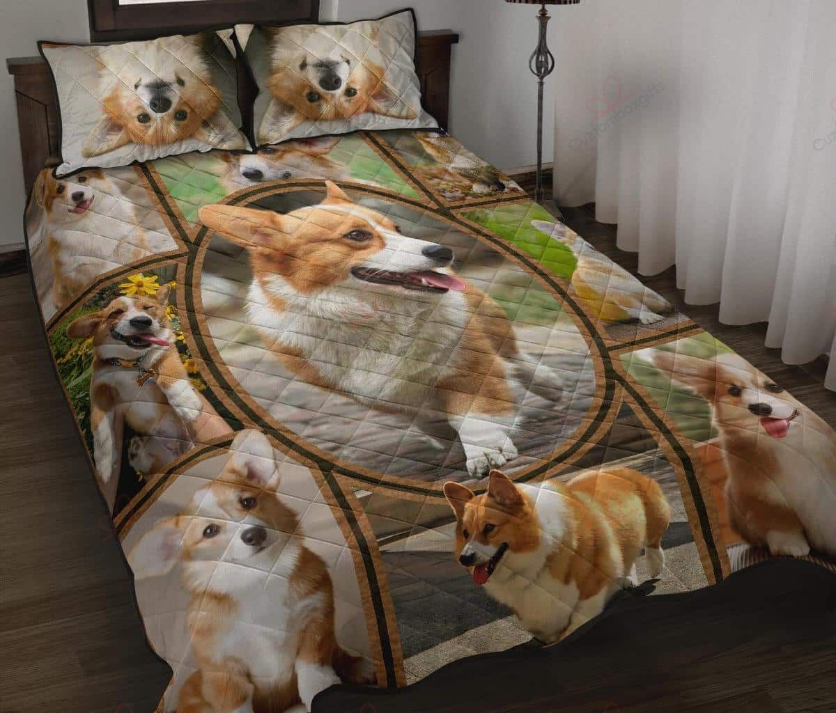 Corgi Corgi Over Flower Bedding Set