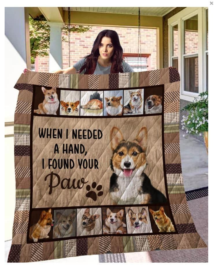 Corgi Corgi Paws GS-CL-DT0107 Quilt Blanket