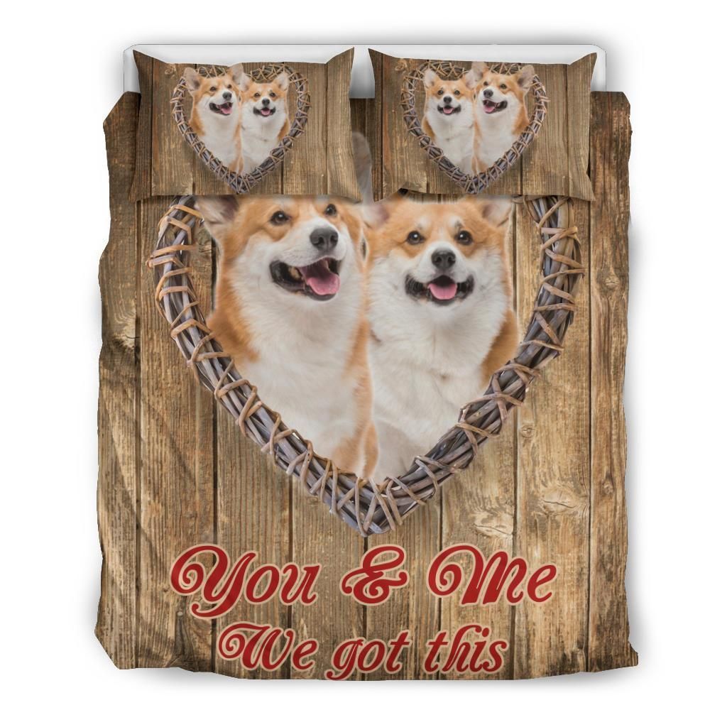 Corgi Couple You And Me Bedding Set