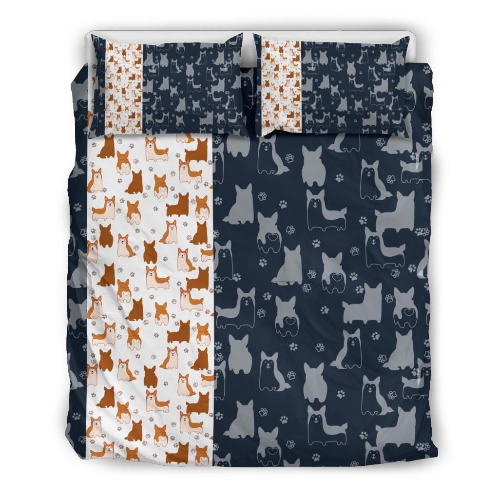 Corgi Day And Night Bedding Set