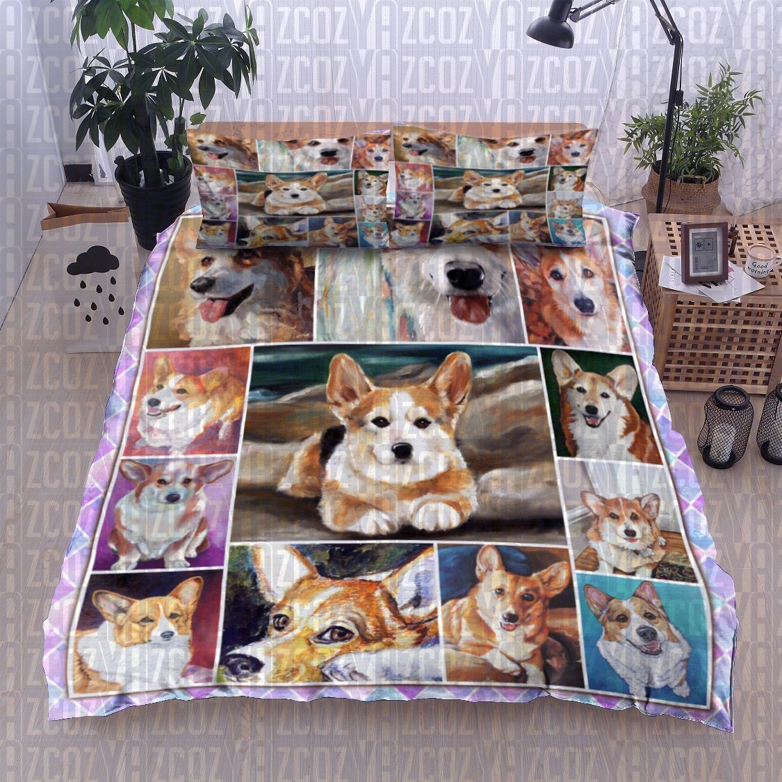 Corgi Dog Bedding Set