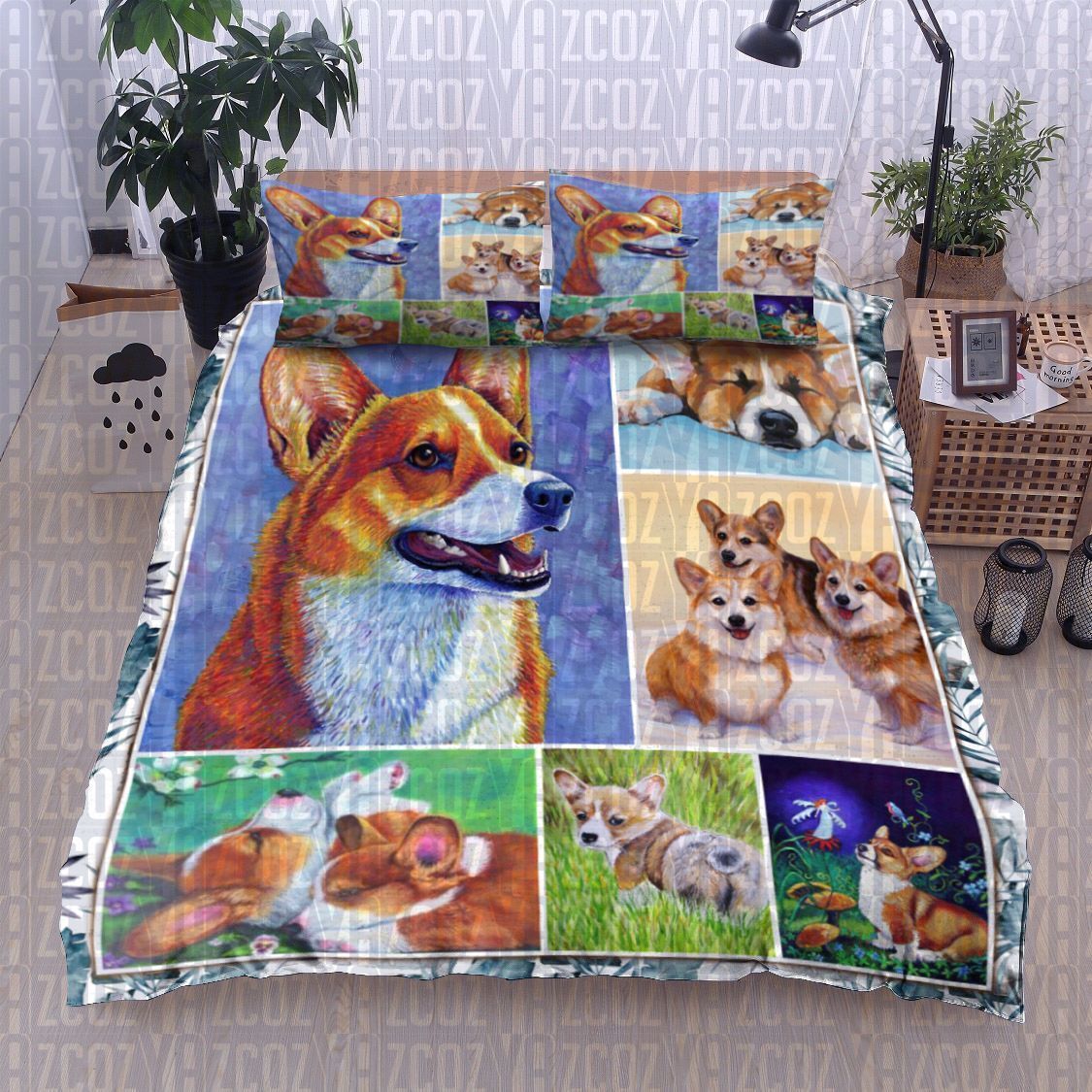 Corgi Dog Bedding Set