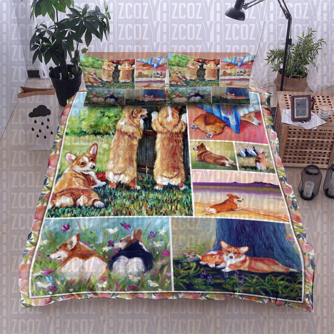 Corgi Dog Bedding Set