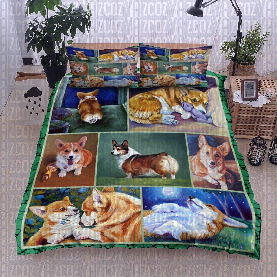 Corgi Dog Bedding Set