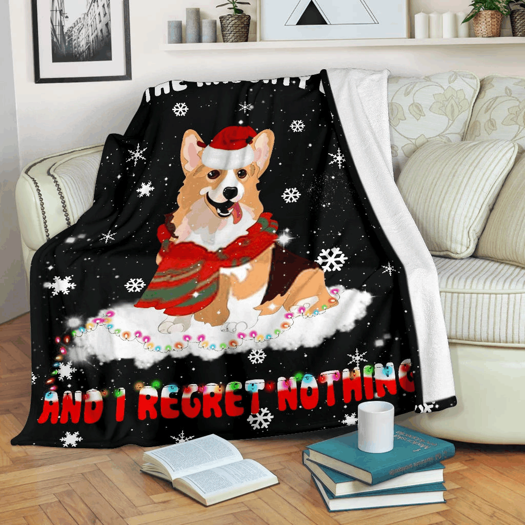 Corgi Dog Sherpa Fleece Blanket