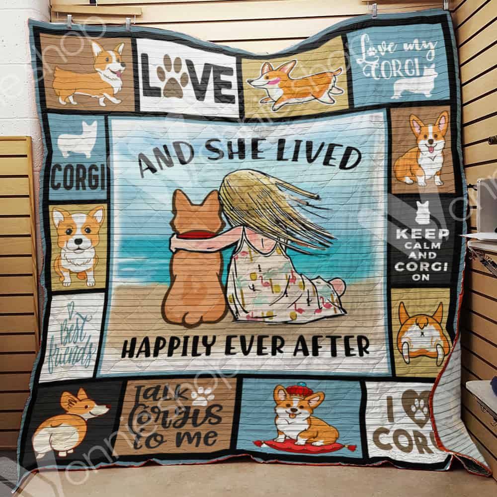 Corgi Dog Quilt Blanket DHC01021343TD