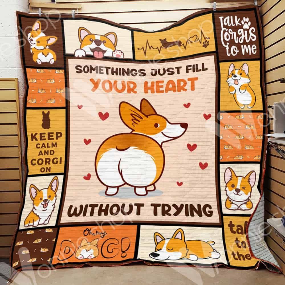 Corgi Dog Quilt Blanket DHC0102738TD