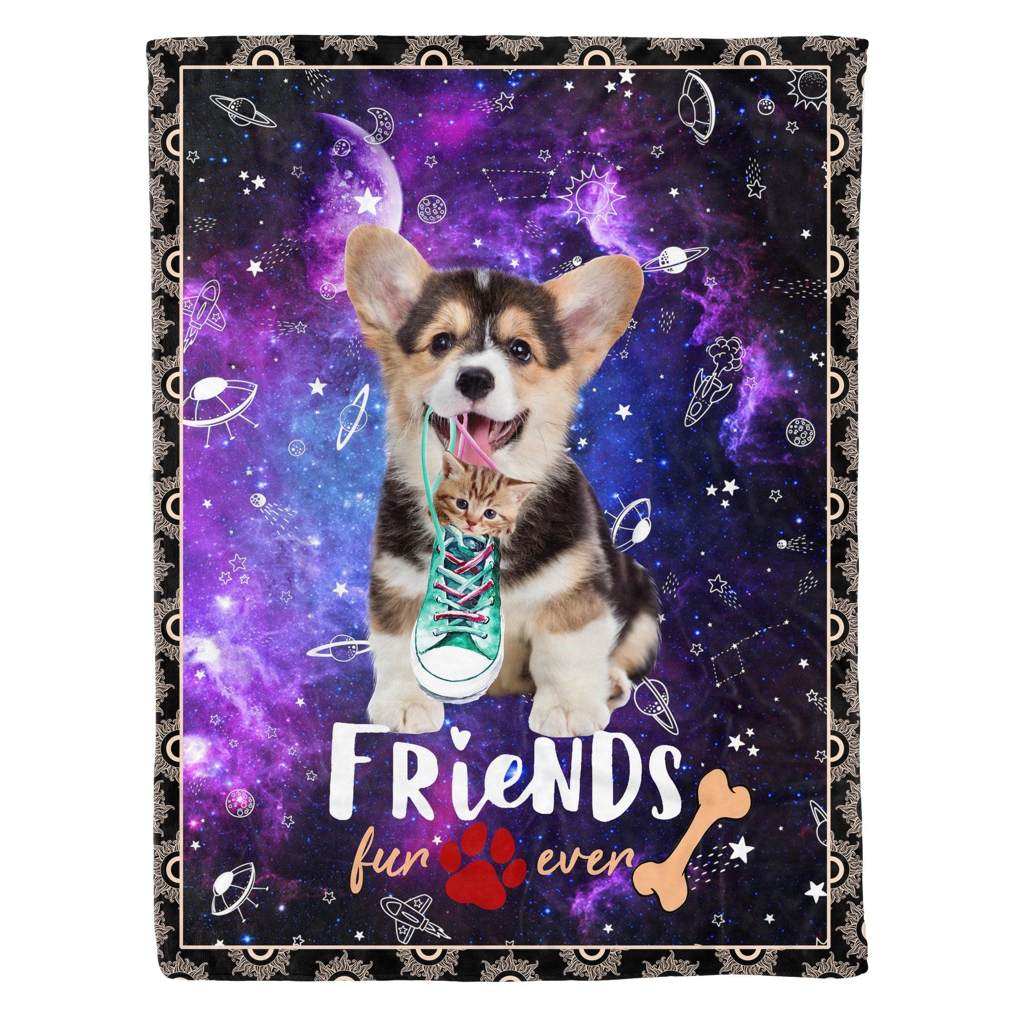 Corgi Fleece Blanket