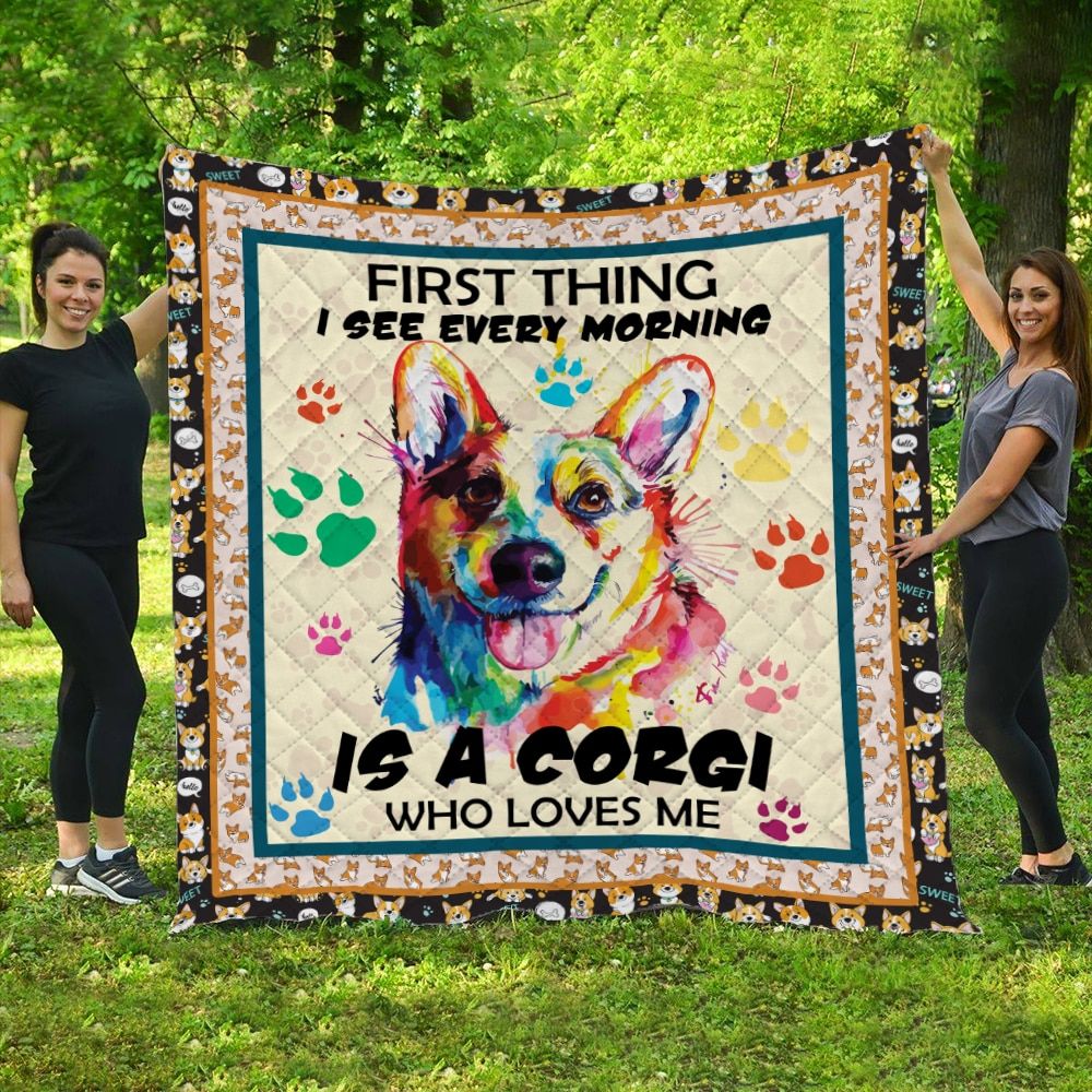 Corgi Every Morning I See Quilt Blanket DHC020120335TD