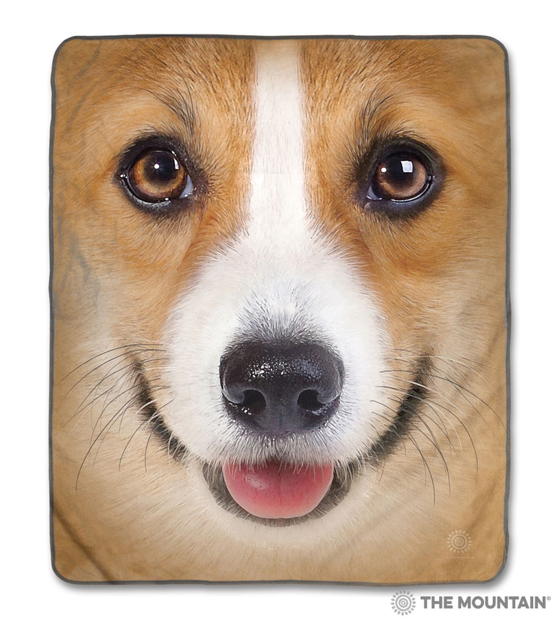 Corgi Face Sherpa Fleece Blanket