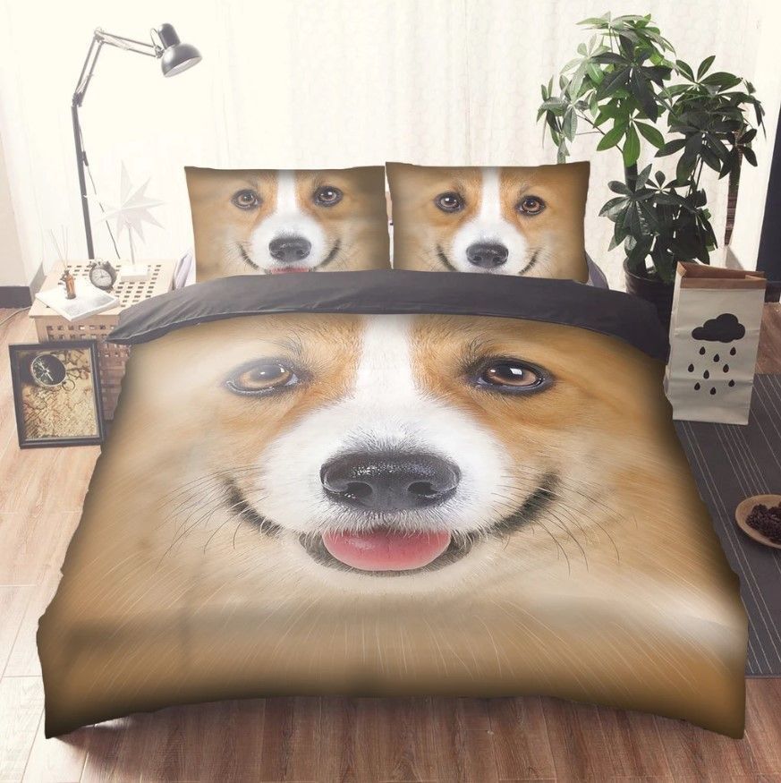 Corgi Face Bedding Set