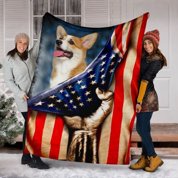 Corgi Flag Quilt Blanket DHC150120619TD