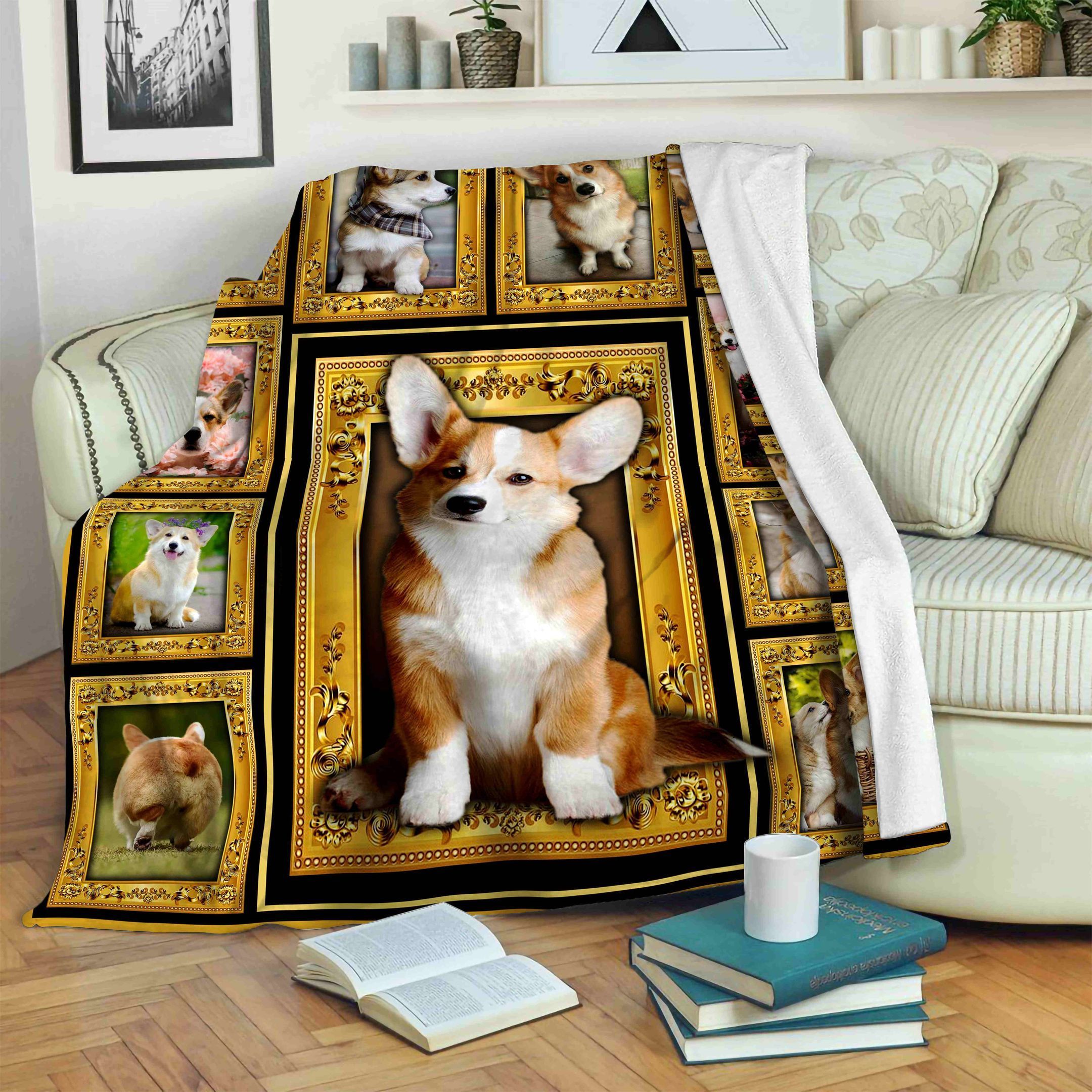 Corgi Fleece Blanket