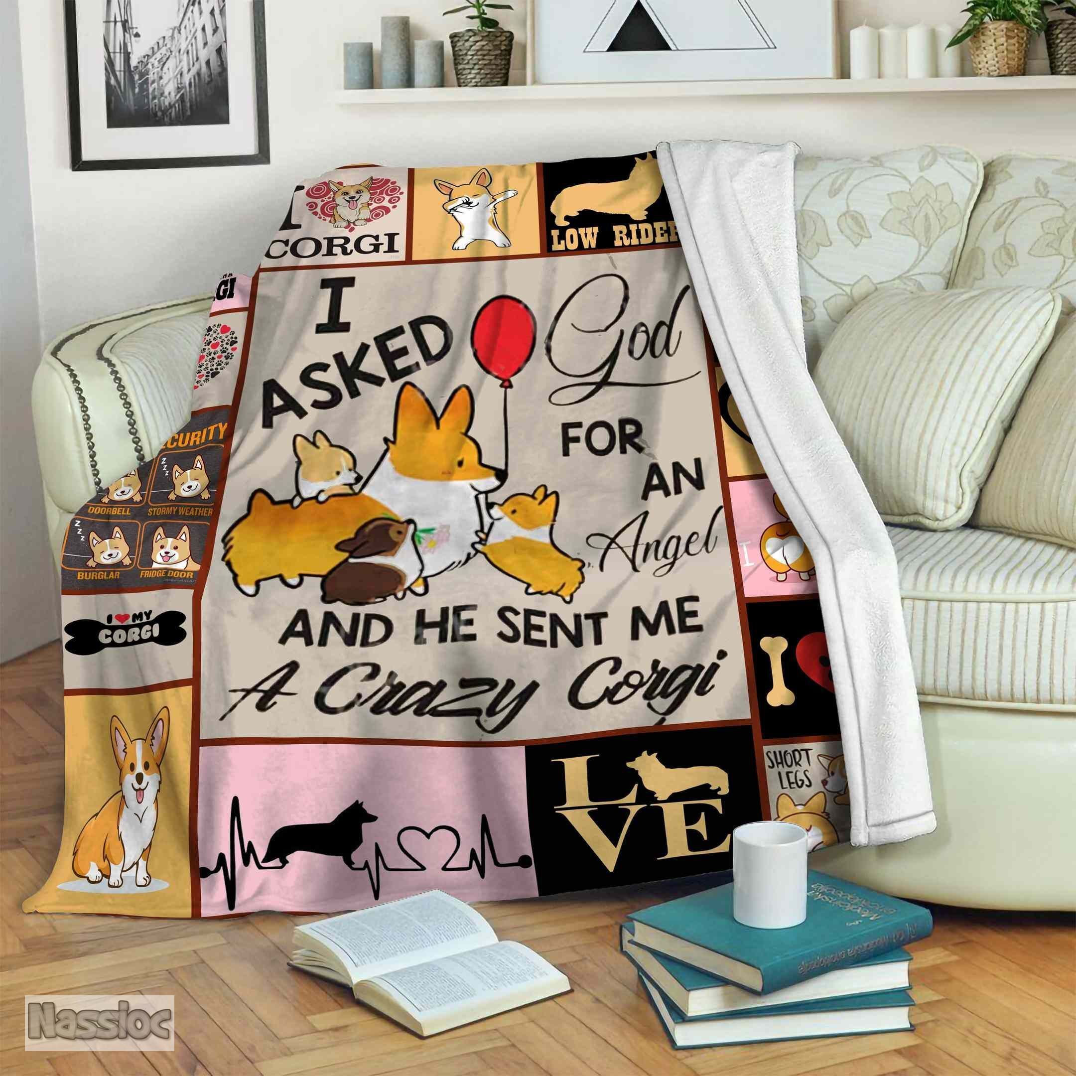 Corgi Fleece Blanket