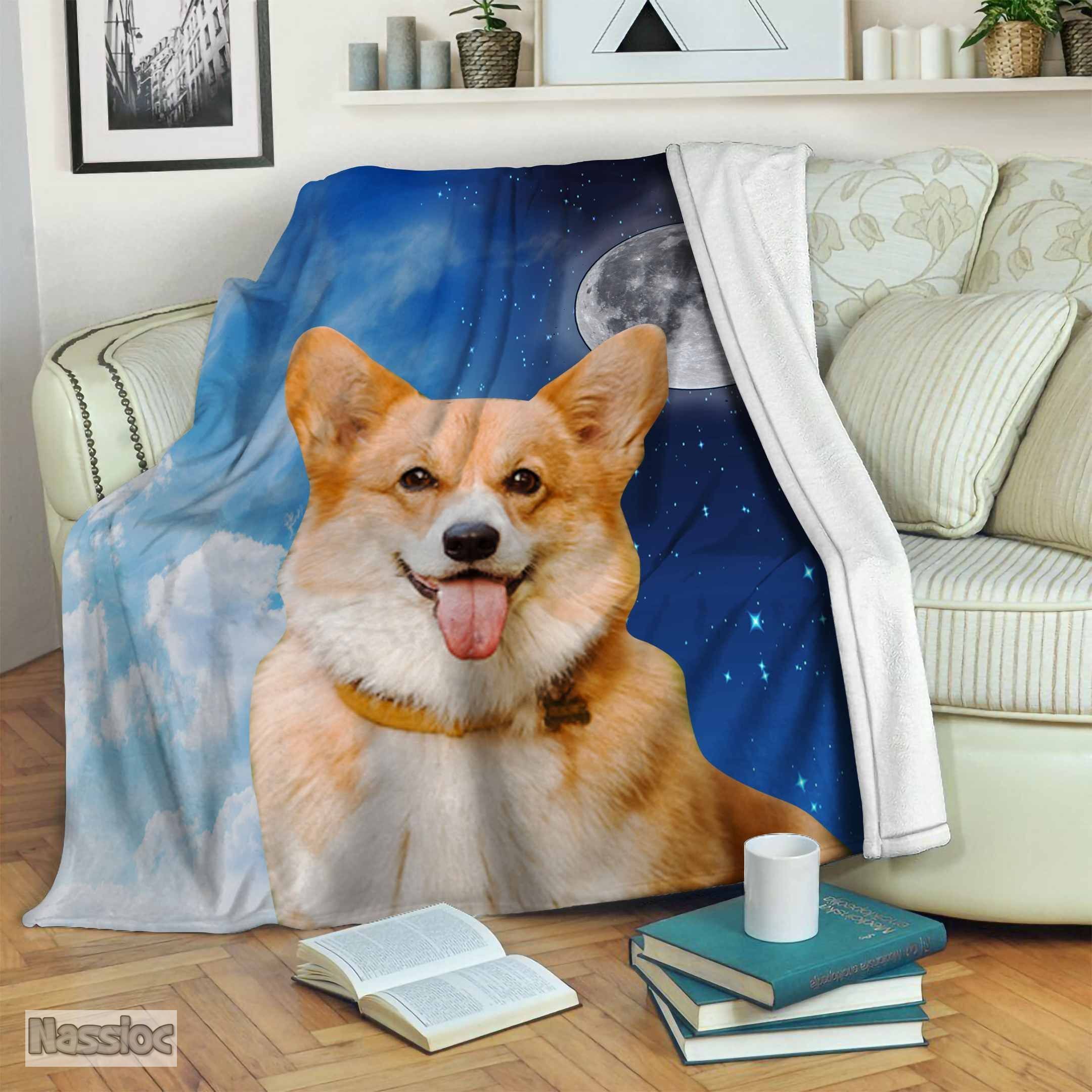 Corgi Fleece Blanket