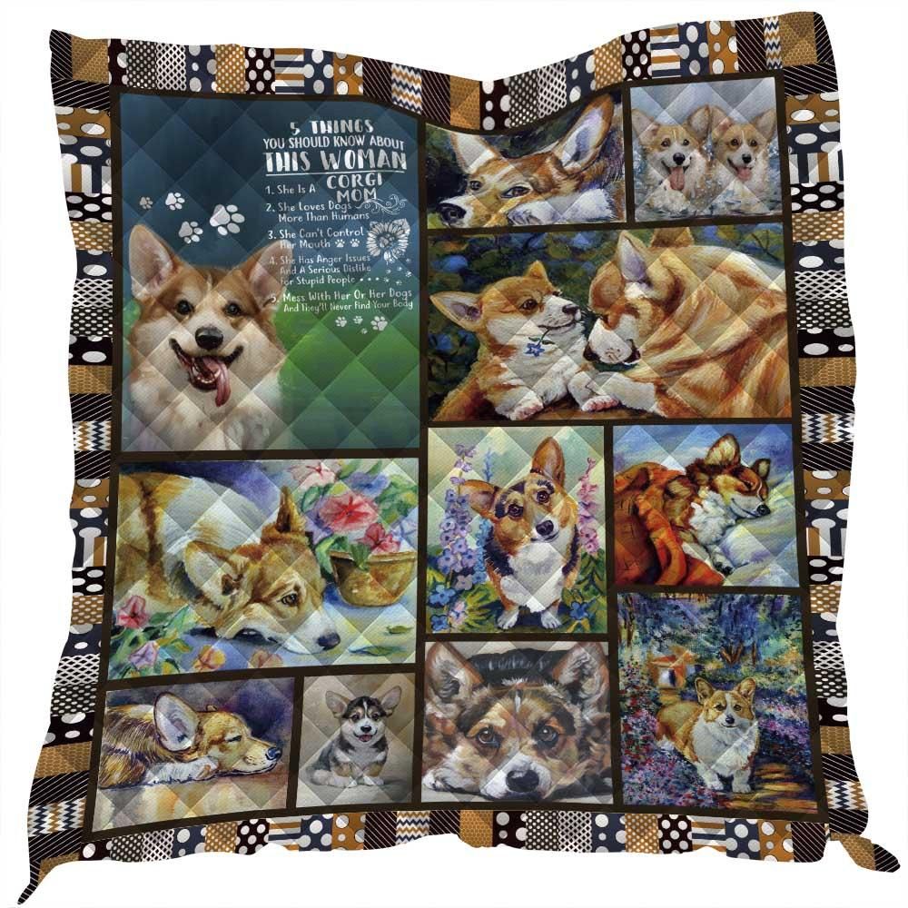 Corgi Frosted Flakes Quilt Blanket DHC3112916TD
