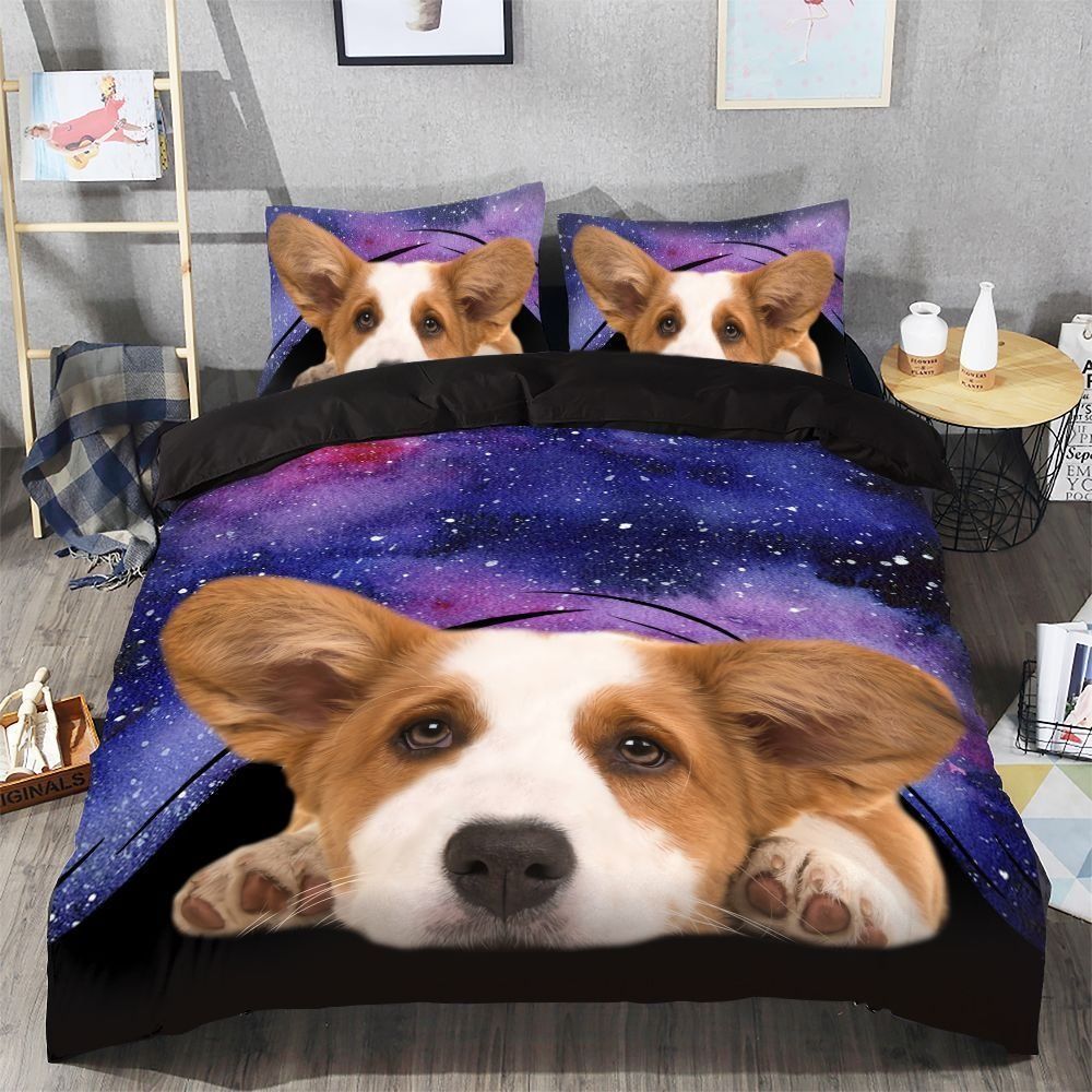 Corgi Galaxy Bedding Set