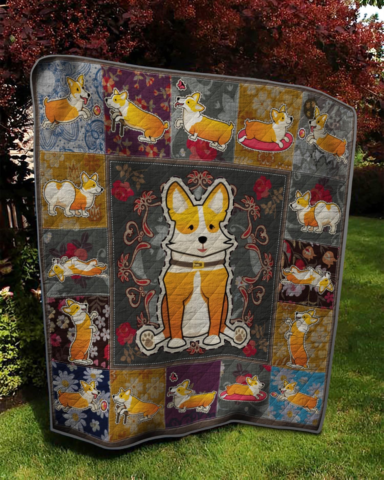 Corgi Happy Life With Corgi Quilt Blanket DHC0201201352TD