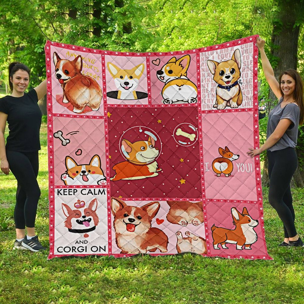 Corgi Keep Calm And Corgi On Quilt Blanket DHC0201201369TD