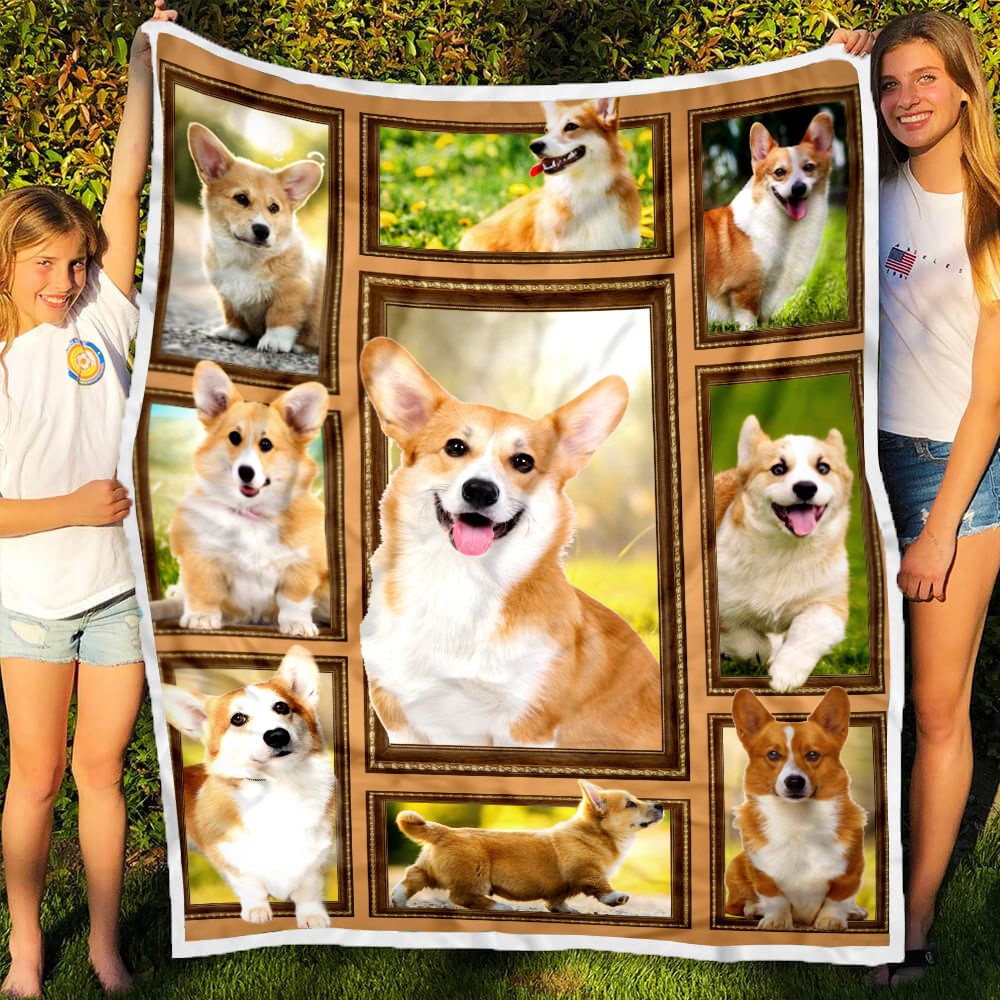 Corgi Fleece Blanket