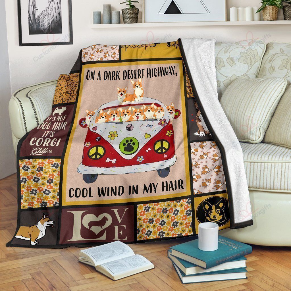 Corgi Fleece Blanket