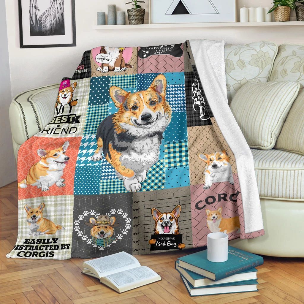 Corgi My Best Friend Sherpa Fleece Blanket