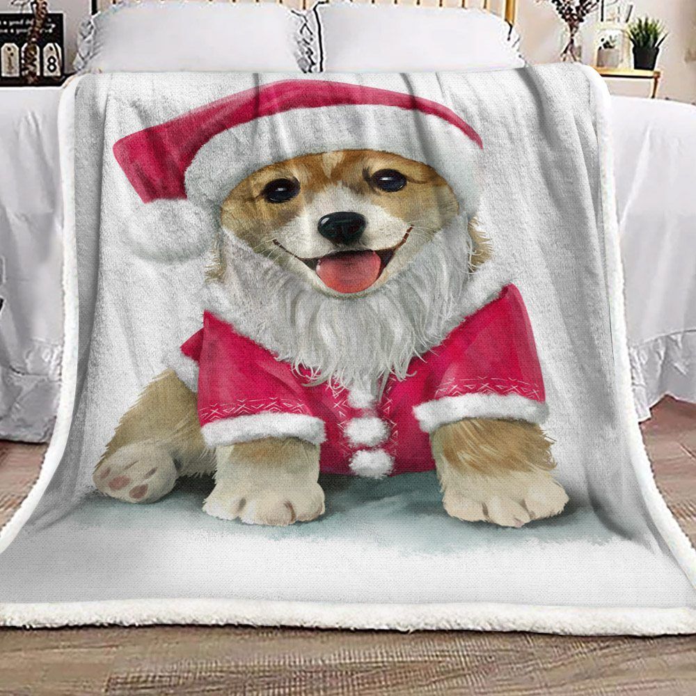 Corgi Sherpa Fleece Blanket