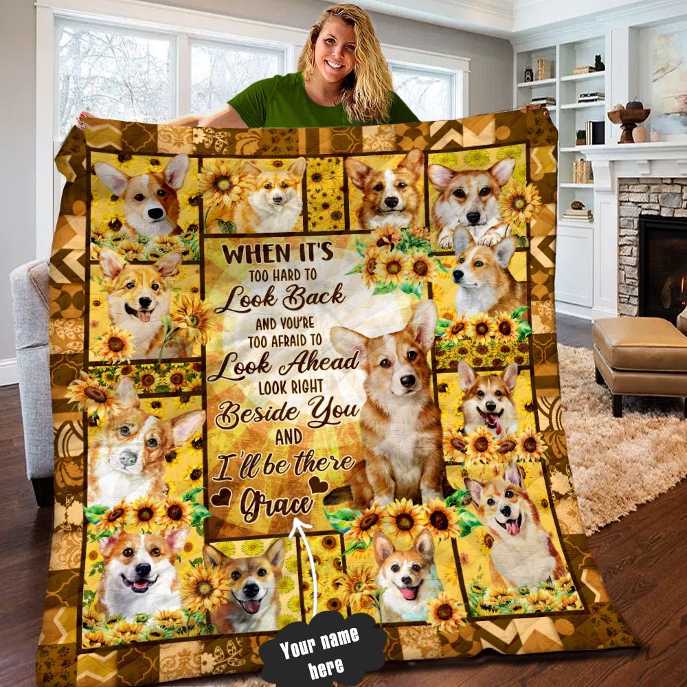 Corgi Personalized Quilt Blanket LML040606DT