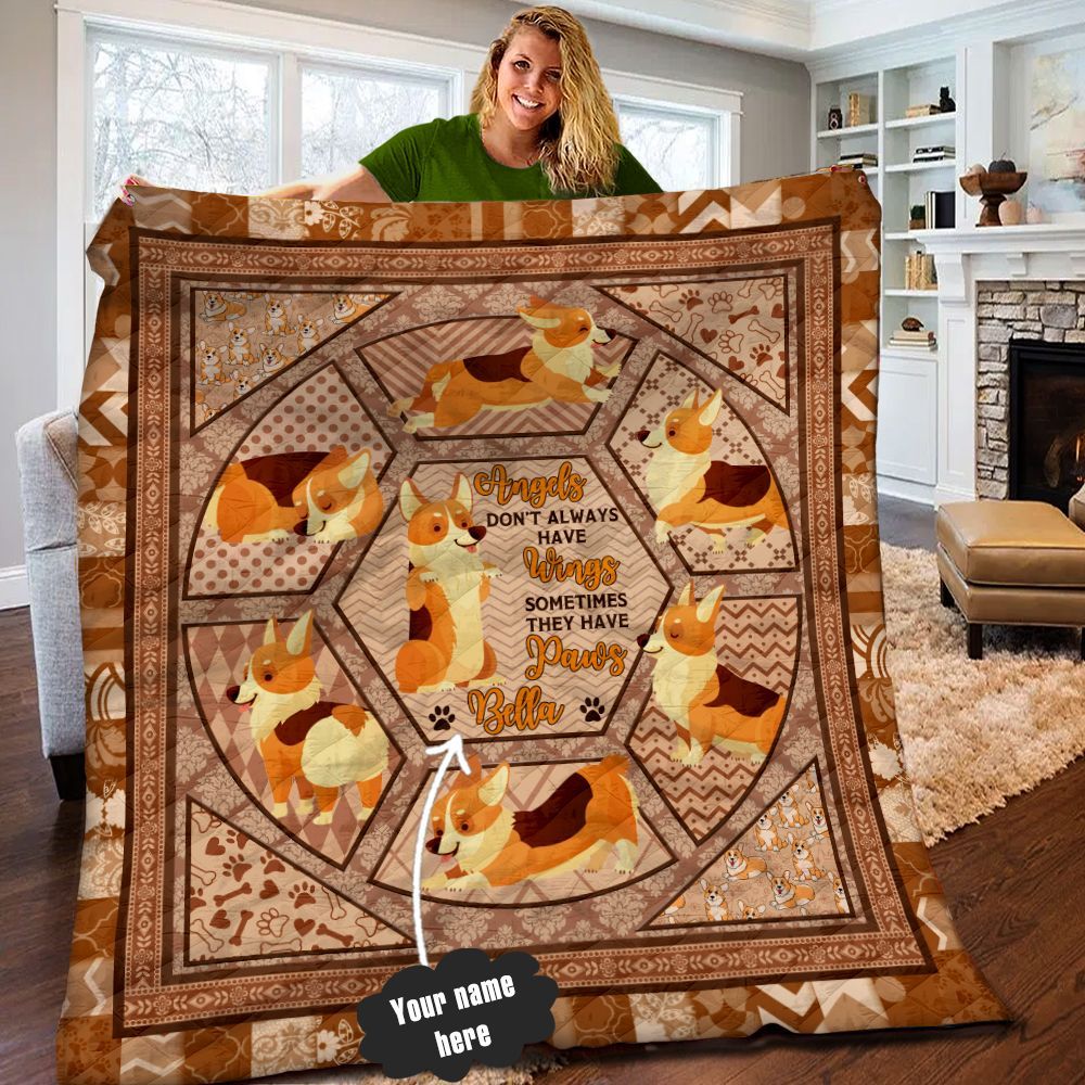 Corgi Personalized Quilt Blanket LML080603DT