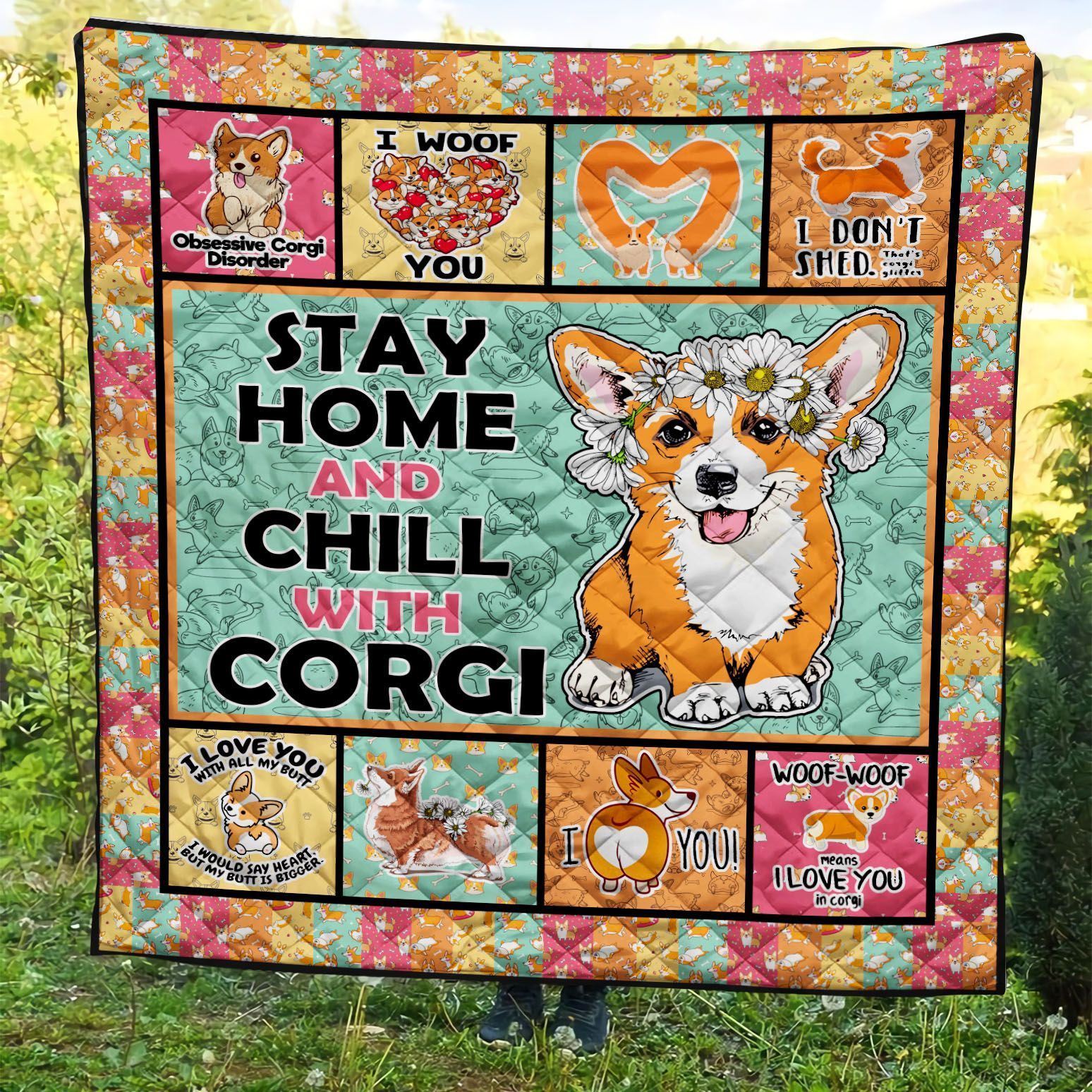 Corgi Quilt Blanket BBB070511HT
