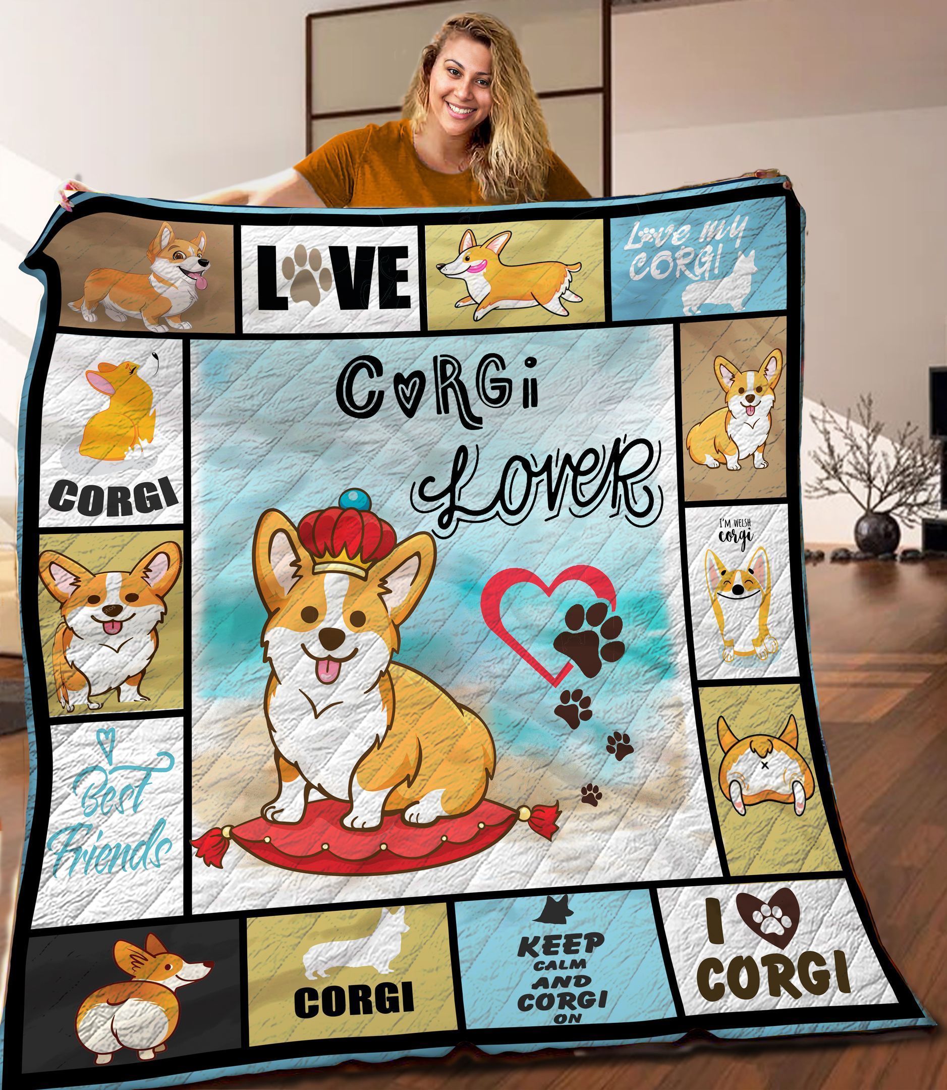 Corgi Quilt Blanket C9B160331TY