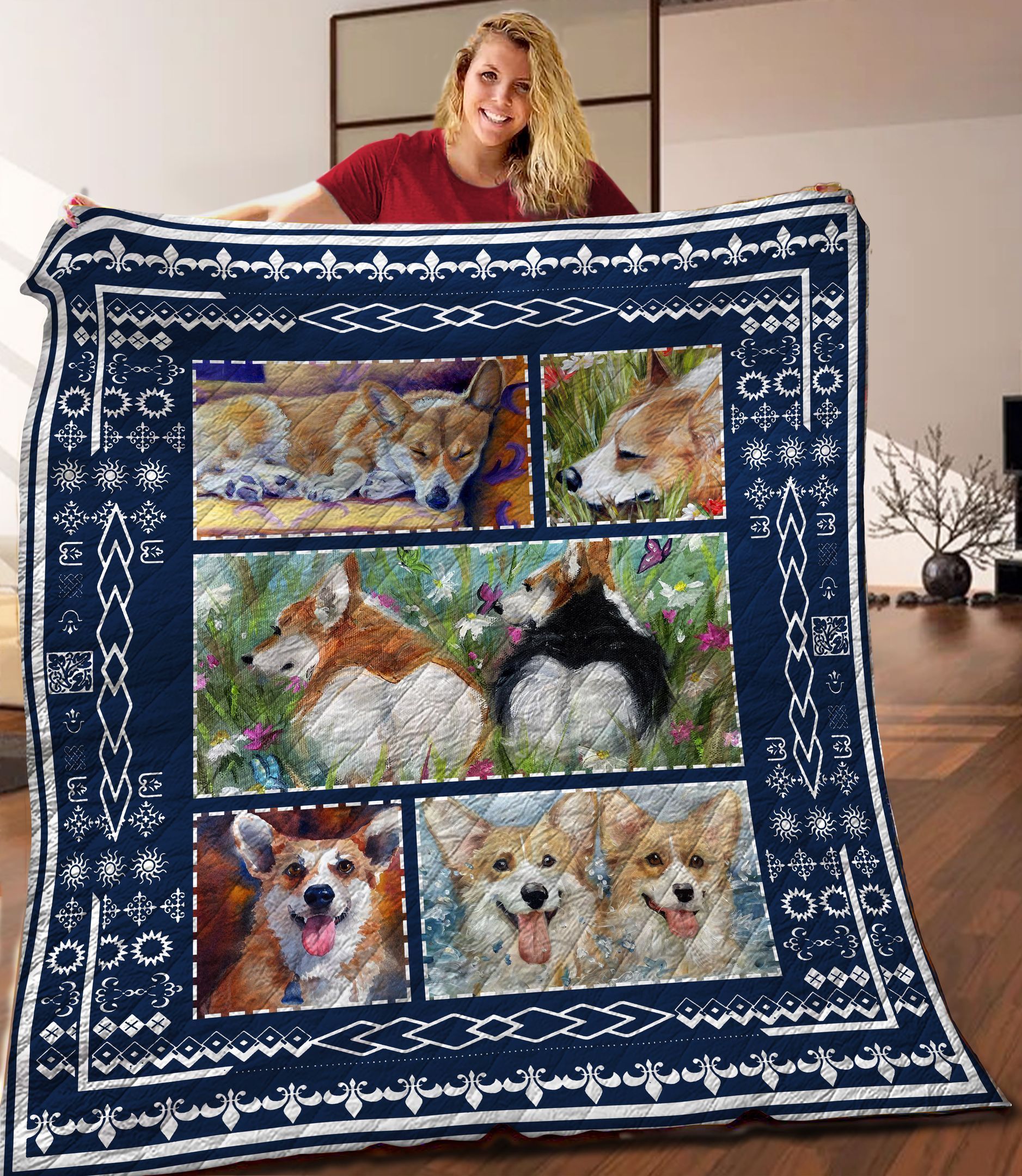 Corgi Quilt Blanket C9B210210NM