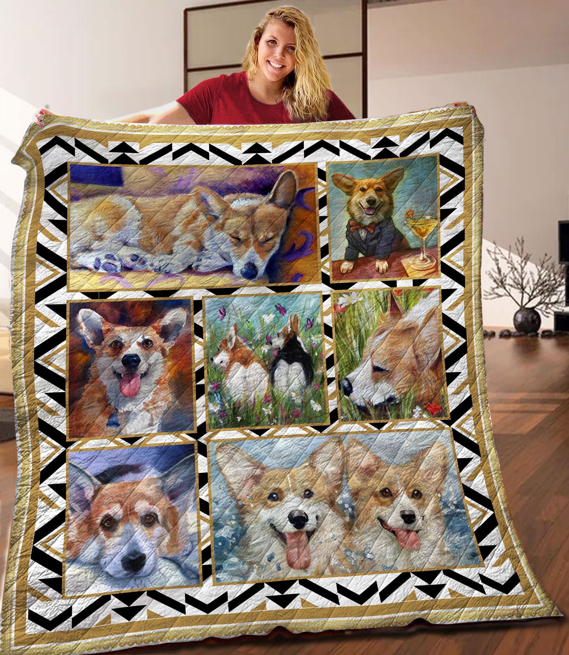 Corgi Quilt Blanket C9B210211NM