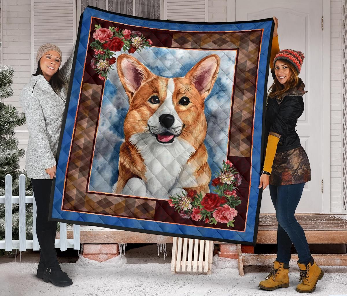 Corgi Quilt Blanket Dhc09121382Dd