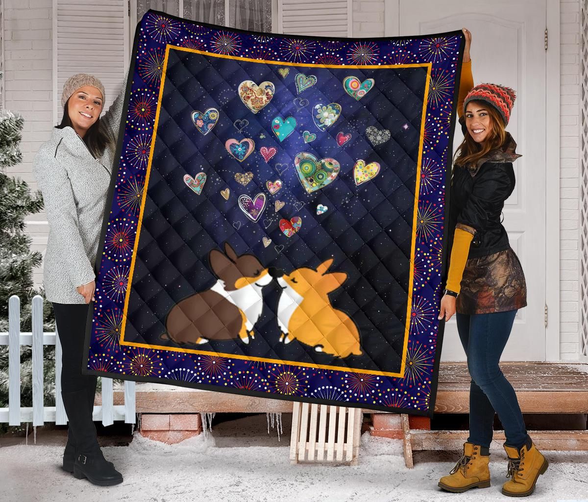 Corgi Quilt Blanket Dhc09121418Dd